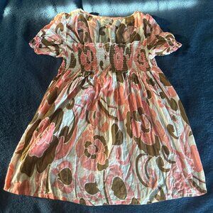 SO kohls floral blouse with cinched top